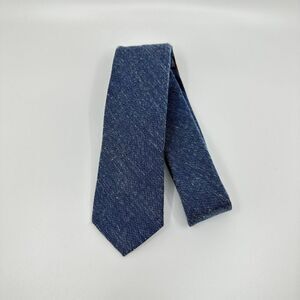 WRK Necktie‎ Mens Blue Tweed Basic Minimalist Wedding Formal Church Indie NYC